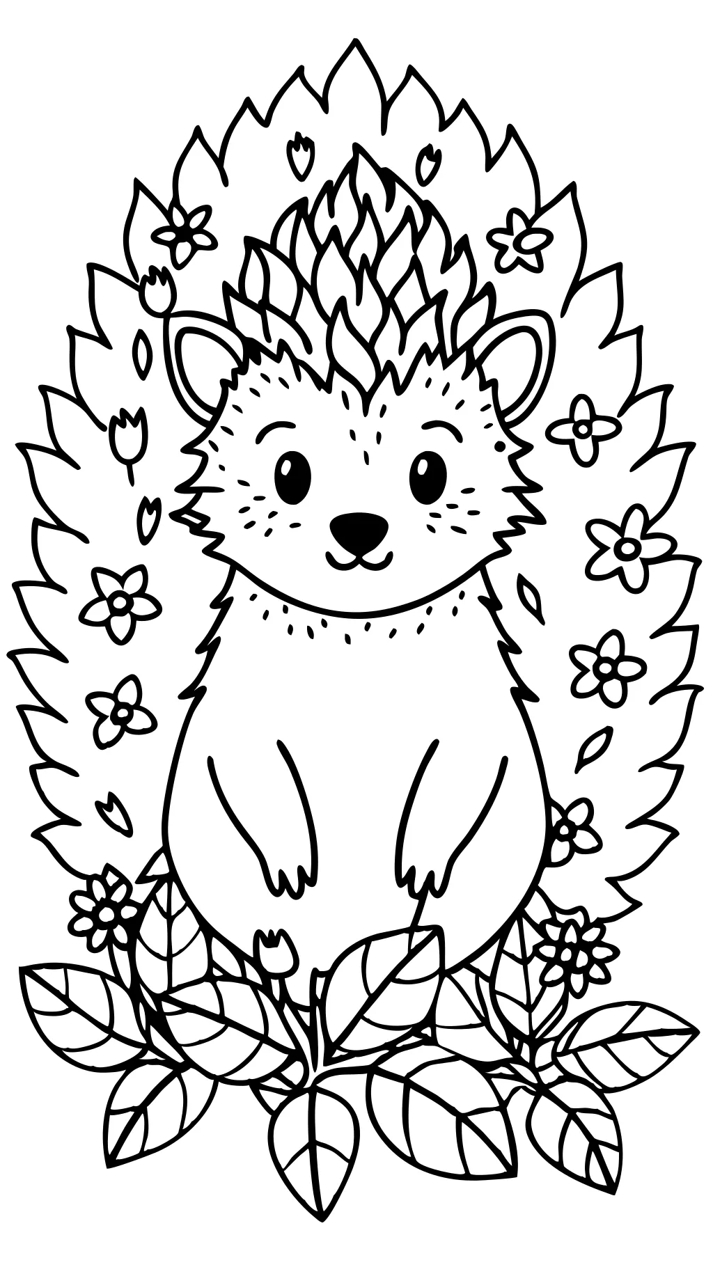 hedgehog coloring page